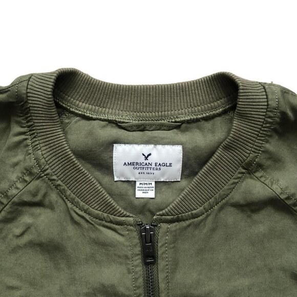 American Eagle Green Bomber Jacket - Picture 4 of 5